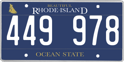 RI license plate 449978
