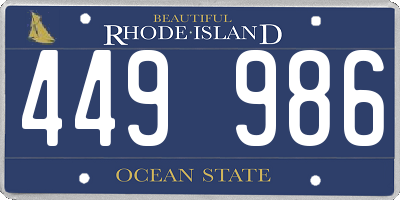 RI license plate 449986