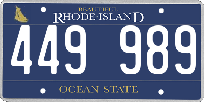 RI license plate 449989