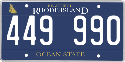 RI license plate 449990