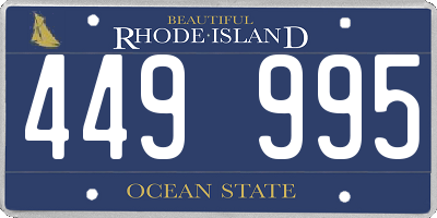 RI license plate 449995