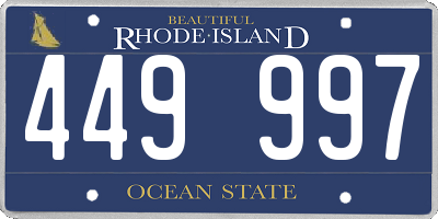 RI license plate 449997
