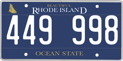 RI license plate 449998