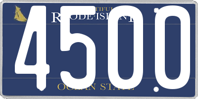 RI license plate 4500