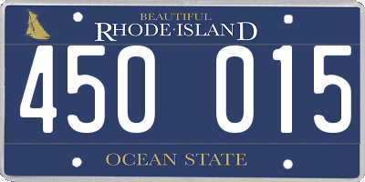 RI license plate 450015