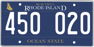 RI license plate 450020