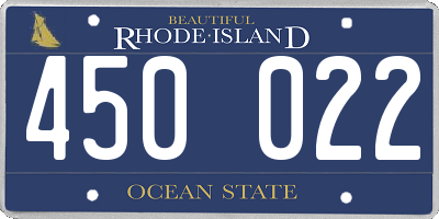 RI license plate 450022