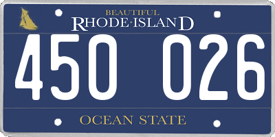 RI license plate 450026