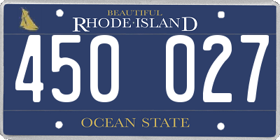 RI license plate 450027