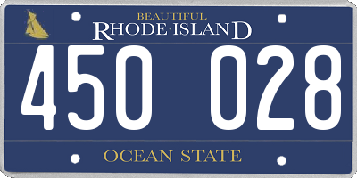 RI license plate 450028