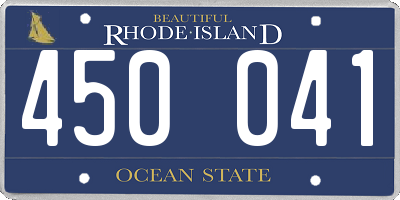 RI license plate 450041