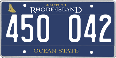 RI license plate 450042