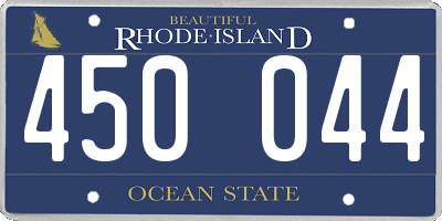 RI license plate 450044