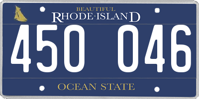 RI license plate 450046