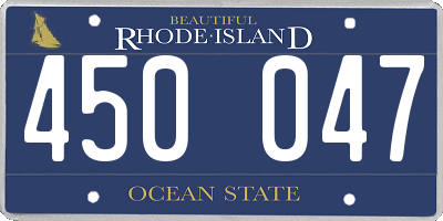 RI license plate 450047