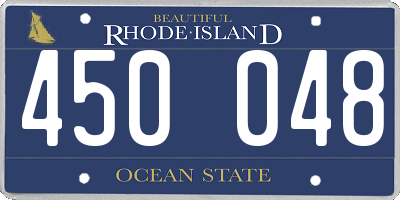 RI license plate 450048