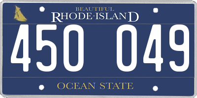 RI license plate 450049