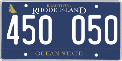 RI license plate 450050