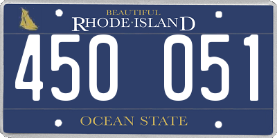 RI license plate 450051