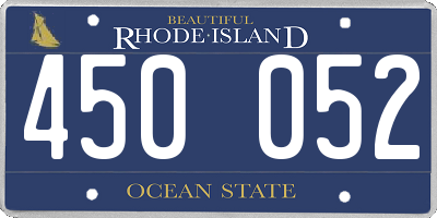 RI license plate 450052