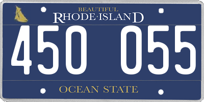 RI license plate 450055
