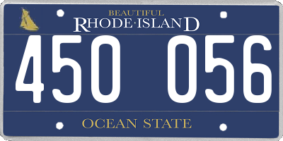 RI license plate 450056