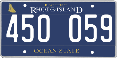 RI license plate 450059