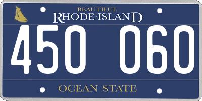 RI license plate 450060