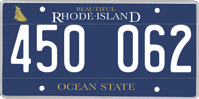 RI license plate 450062