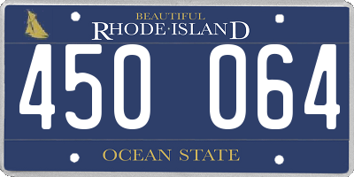 RI license plate 450064