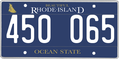 RI license plate 450065