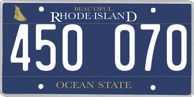 RI license plate 450070