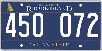 RI license plate 450072