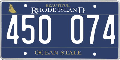 RI license plate 450074