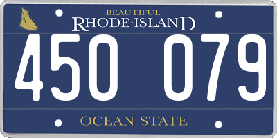 RI license plate 450079