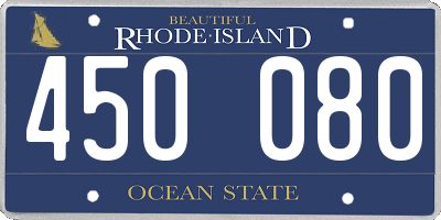 RI license plate 450080