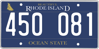 RI license plate 450081