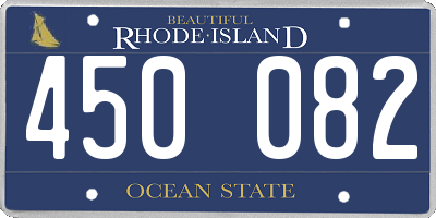 RI license plate 450082