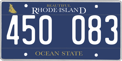 RI license plate 450083