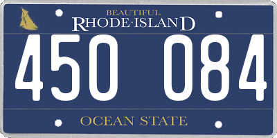 RI license plate 450084