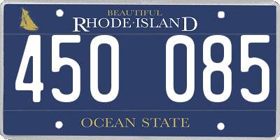 RI license plate 450085