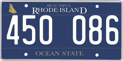 RI license plate 450086