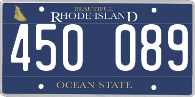 RI license plate 450089