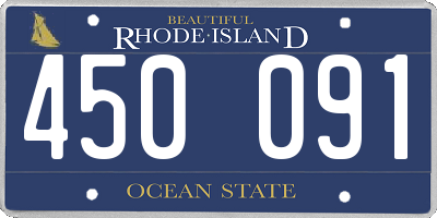 RI license plate 450091