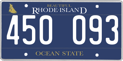 RI license plate 450093
