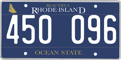 RI license plate 450096