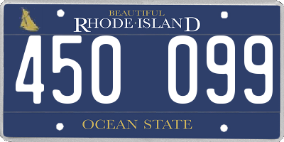 RI license plate 450099