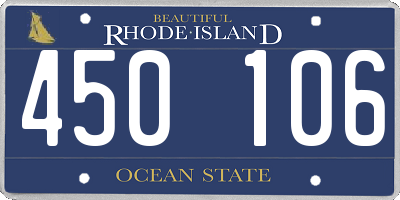 RI license plate 450106