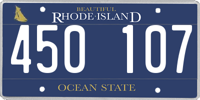 RI license plate 450107