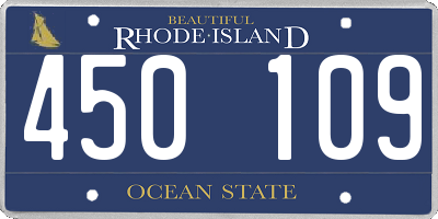 RI license plate 450109